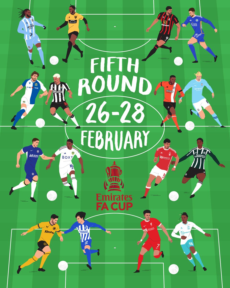 From giants of the game to a non-league side creating history 🏆

The #EmiratesFACup fifth round is here 🤩