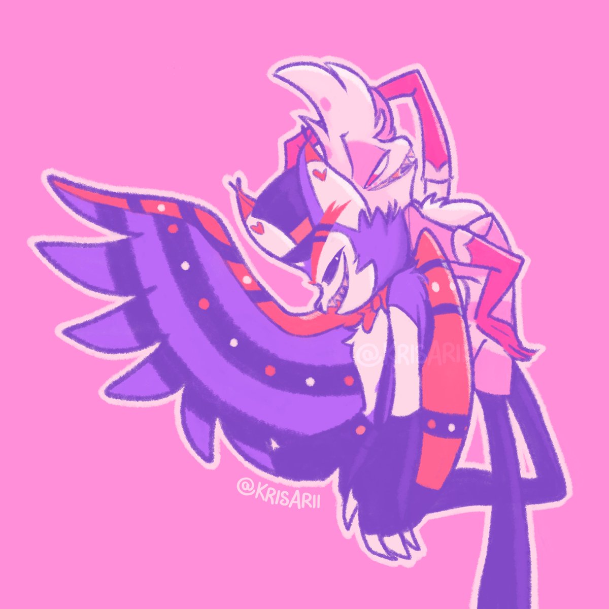 Mis papás 🤧❤️🩷
#Huskerdust #HazbinHotelHusk #HazbinHotelAngelDust #HazbinHotelFanart