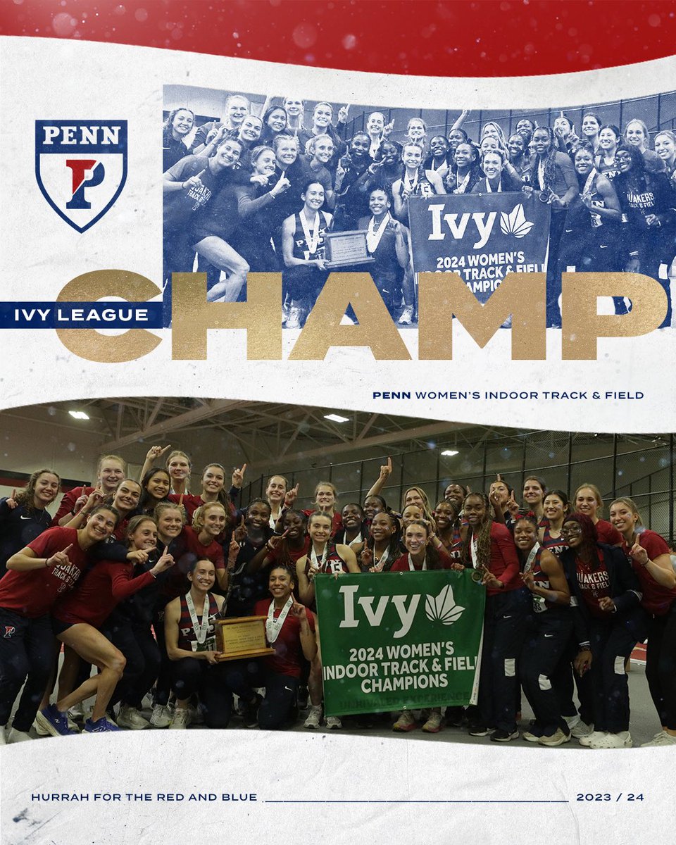 PennTrack's tweet image. 🚨 IVY CHAMPS 🚨

#ThePursuit | #FightOnPenn