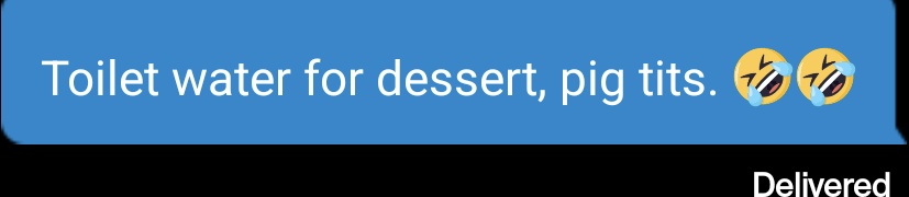 😂🤟 make sure you wash that meat down. You silly goose. 💀😂