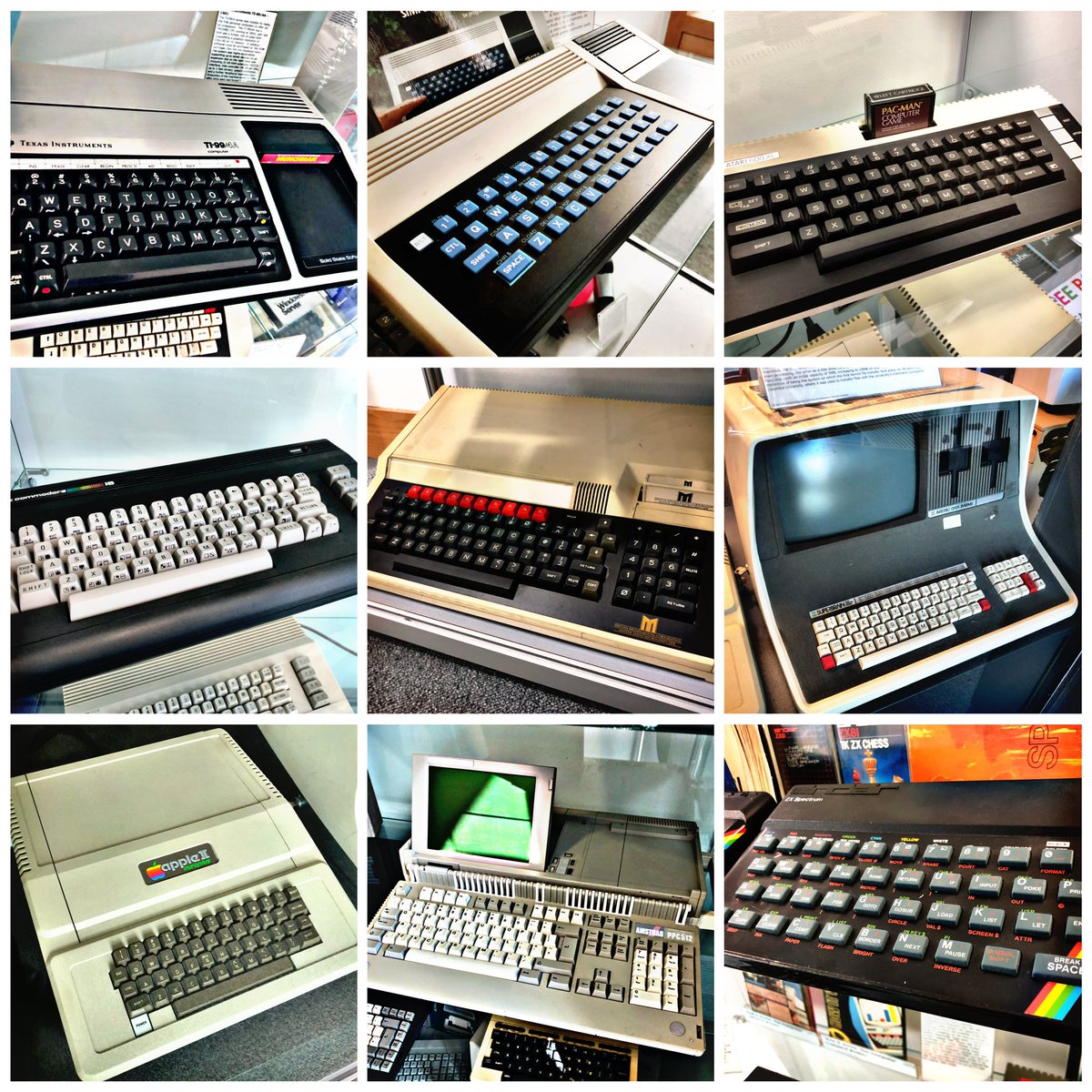 SWRetroComp's tweet photo. This week’s #RetroEnnead offers you the #TI994A, #Aquarius, #600XL, #C16, #Master128, #Superbrain, #Apple2, #PPC512 and #ZXSpectrum. Choose a line of 3 and lose the rest! #RetroComputing #ComputerHistory #RetroGaming #VideoGames https://t.co/pDMjvUgj7V