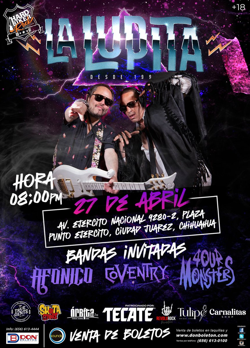 4ourmonsters's tweet photo. 🔥 Nos vemos junto a La Lupita el 27 de Abril 🔥
@LaLupitaoficial
#fourmonsters #lalupita #rockband #rockmexicano #rockenespañol #mexico #escenalocal #rockentuidioma https://t.co/XVZ61Kad0E