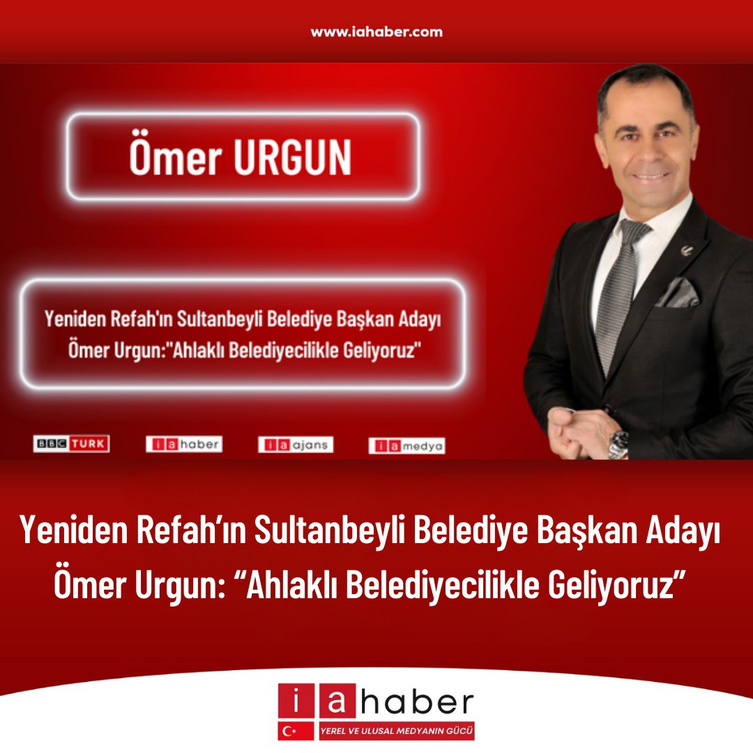 omerurgun_'s tweet photo. Yeniden Refah’ın Sultanbeyli Belediye Başkan Adayı Ömer Urgun: “Ahlaklı Belediyecilikle Geliyoruz”
Haber Link i: https://t.co/fzxxG8pd1L https://t.co/sUZk9VSbdI