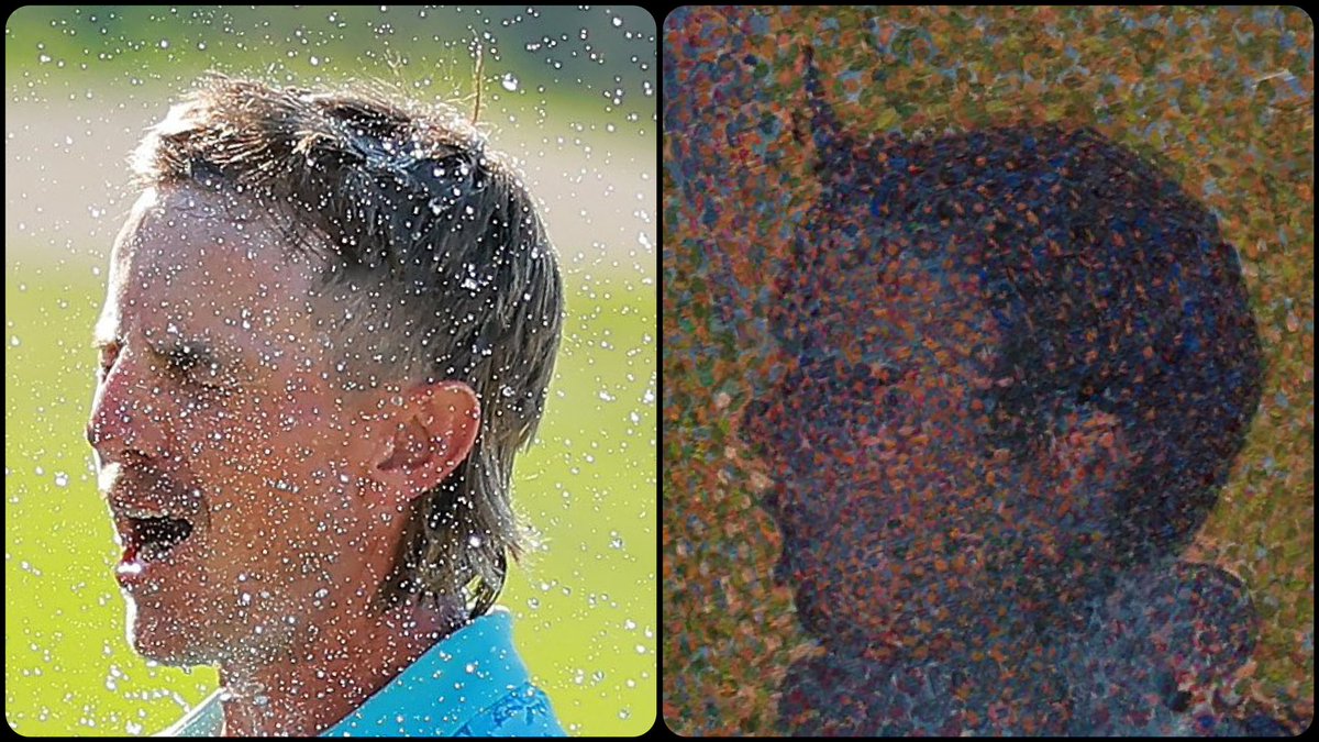 <a href="/PGATOUR/">PGA TOUR</a> <a href="/knapptime_LTD/">Jake Knapp</a> not exact, but evokes a little Georges Seurat, Parade de cirque, 1887-88, 📸 by <a href="/hvivas24/">Hector Vivas</a>