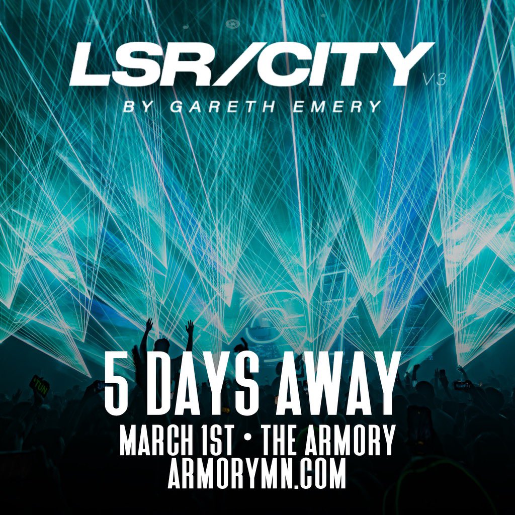 SIMshows's tweet image. 5 days away from LSR CITY V3 
@garethemery brings this brand new production to @ArmoryMn 

We are giving away a 3-pack of tickets to the show!
Qualify to win:
✅*like* &amp;amp; RT

Explore ticket options at ArmoryMN.com
