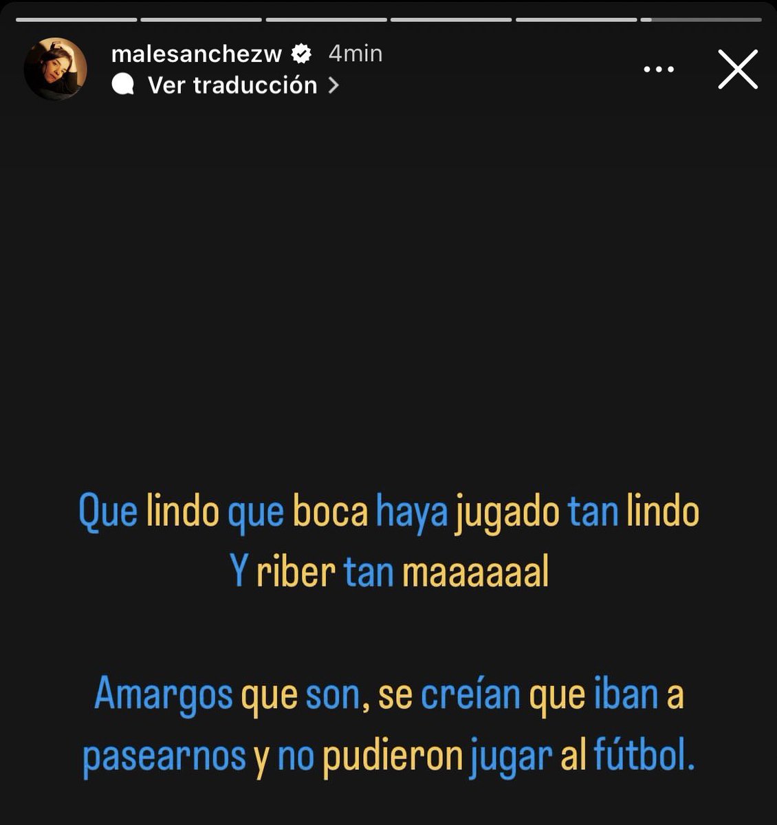 Mi amiga la que no sabe una mierda de fútbol pero ella opina igual: