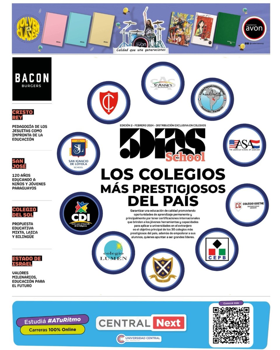 5DiasPy's tweet photo. Edición Especial #SchoolEdition Los 30 colegios más prestigiosos del Paraguay https://t.co/0pq8QlRttR