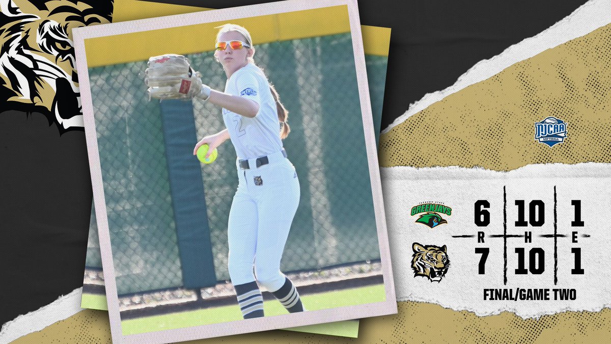 SB | FINAL (G2): Northeast 7, Jackson State 6.

<a href="/nemccsoftball/">NEMCCSOFTBALL</a> scores 2️⃣ runs in its final at bat to win it! Sarah Hindman’s solo homer tied it then Hailey Minchew’s RBI double ended the game!

These same 2️⃣ teams meet again in Jackson, Tenn., on Tuesday!

🐯 #TigerTown