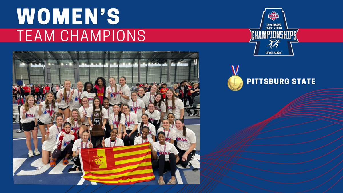 𝟐𝟎𝟐𝟒 𝐌𝐈𝐀𝐀 𝐈𝐧𝐝𝐨𝐨𝐫 𝐓𝐫𝐚𝐜𝐤 𝐚𝐧𝐝 𝐅𝐢𝐞𝐥𝐝 𝐂𝐡𝐚𝐦𝐩𝐢𝐨𝐧𝐬𝐡𝐢𝐩𝐬
                                 🏆🏆🏆

Women's Team Champion!

🥇Pittsburg State <a href="/GorillasTrack/">Pitt State Track & Field</a>

<a href="/PittStGorillas/">Pitt State Athletics 🦍</a>

Final Results➡️ results.blacksquirreltiming.com/meets/30025/sc…
