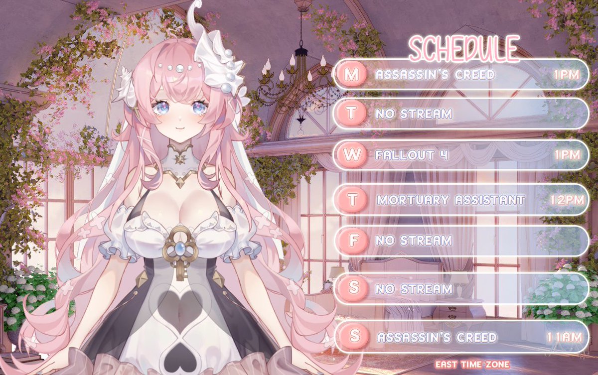 Here's my streaming schedule for this week!