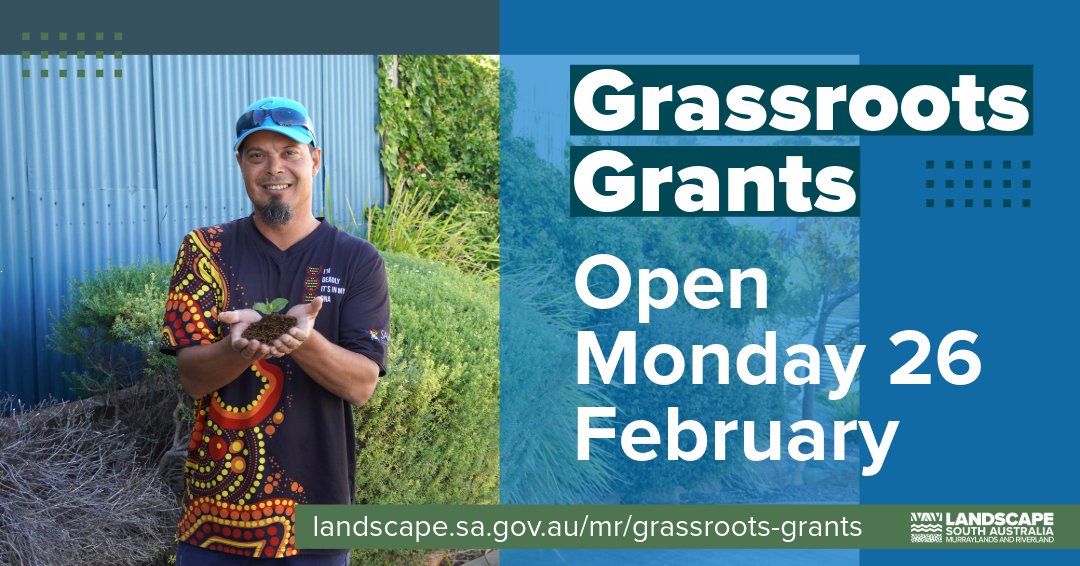 2024-25 Grassroots Grants are now open. Grassroots Grants support communities to undertake projects that build the sustainability and resilience of the region’s natural landscapes and farming land. More info: bit.ly/3T9ofxC