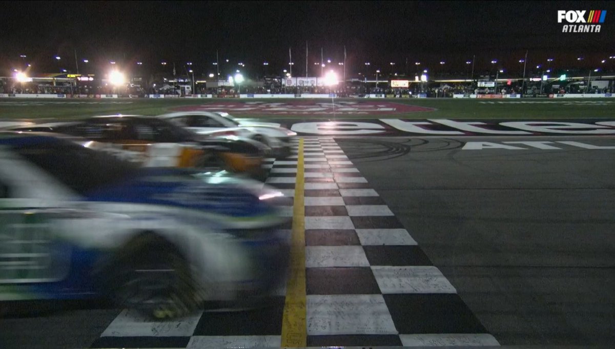 Greatest finish I’ve ever seen. Atlanta is a must on my bucket list. WOW! 🔥 #NASCAR #AmbetterHealth400 <a href="/ATLMotorSpdwy/">EchoParkSpeedway</a>