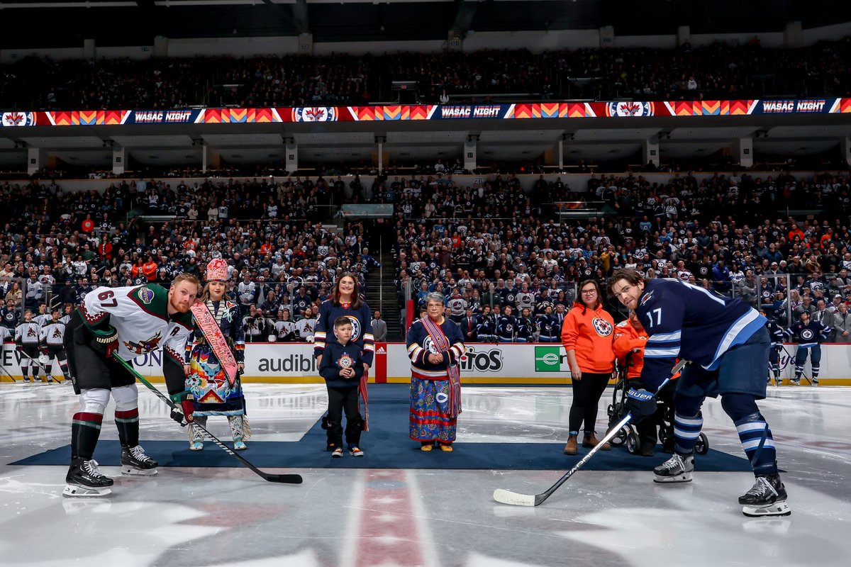 Miigwetch, thank you, for a special ceremonial puck drop to open our sixth annual WASAC Night 🧡