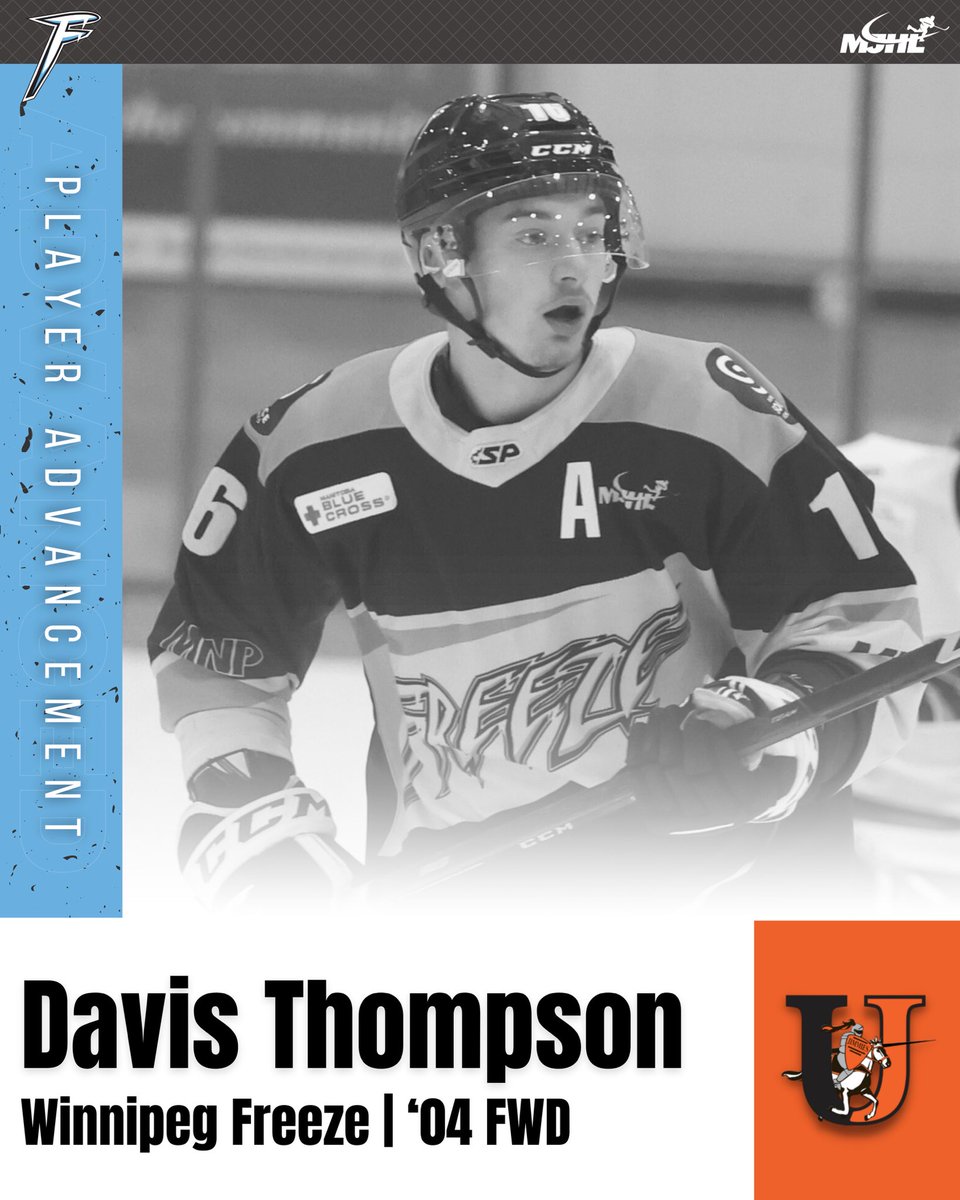 Congratulations to @wpg_freeze FWD Davis Thompson (‘04) who has committed to play ACHA at <a href="/UJMensHockey/">Jimmie Men's Hockey</a> 📸 <a href="/pointshotphotog/">Point Shot Photography</a> 

#MJHLHockey #PlayHereGoAnywhere