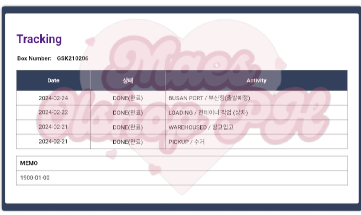 MaesOlshop_PH's tweet photo. #Maes_Updates

Good Day! 🤗Update po ng BOX 11 base on Tracking site☺️ https://t.co/FZ9uCLa6KR