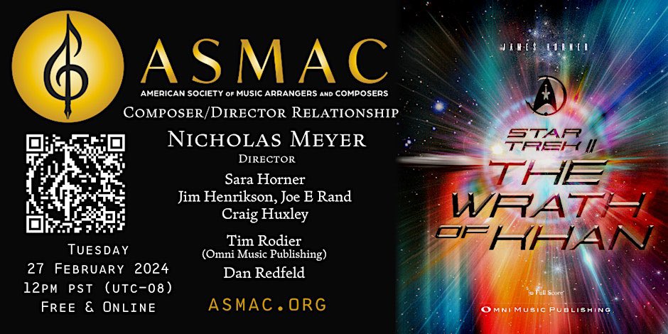Craig Huxley (@craighuxley) on Twitter photo Hey #StarTrek fans! I’ll be a guest speaker re the “GENESIS PROJECT” music I composed, & my synth & <a href="/BlasterBeamHux/">Blaster Beam by Craig Huxley</a> playing on #JamesHorner score for #WrathOfKhan. FREE ONLINE EVENT (discussion of the score) with director, #NicholasMeyer! Register here: eventbrite.com/e/composer-dir… Hey #StarTrek fans! I’ll be a guest speaker re the “GENESIS PROJECT” music I composed, & my synth & <a href="/BlasterBeamHux/">Blaster Beam by Craig Huxley</a> playing on #JamesHorner score for #WrathOfKhan. FREE ONLINE EVENT (discussion of the score) with director, #NicholasMeyer! Register here: eventbrite.com/e/composer-dir…
