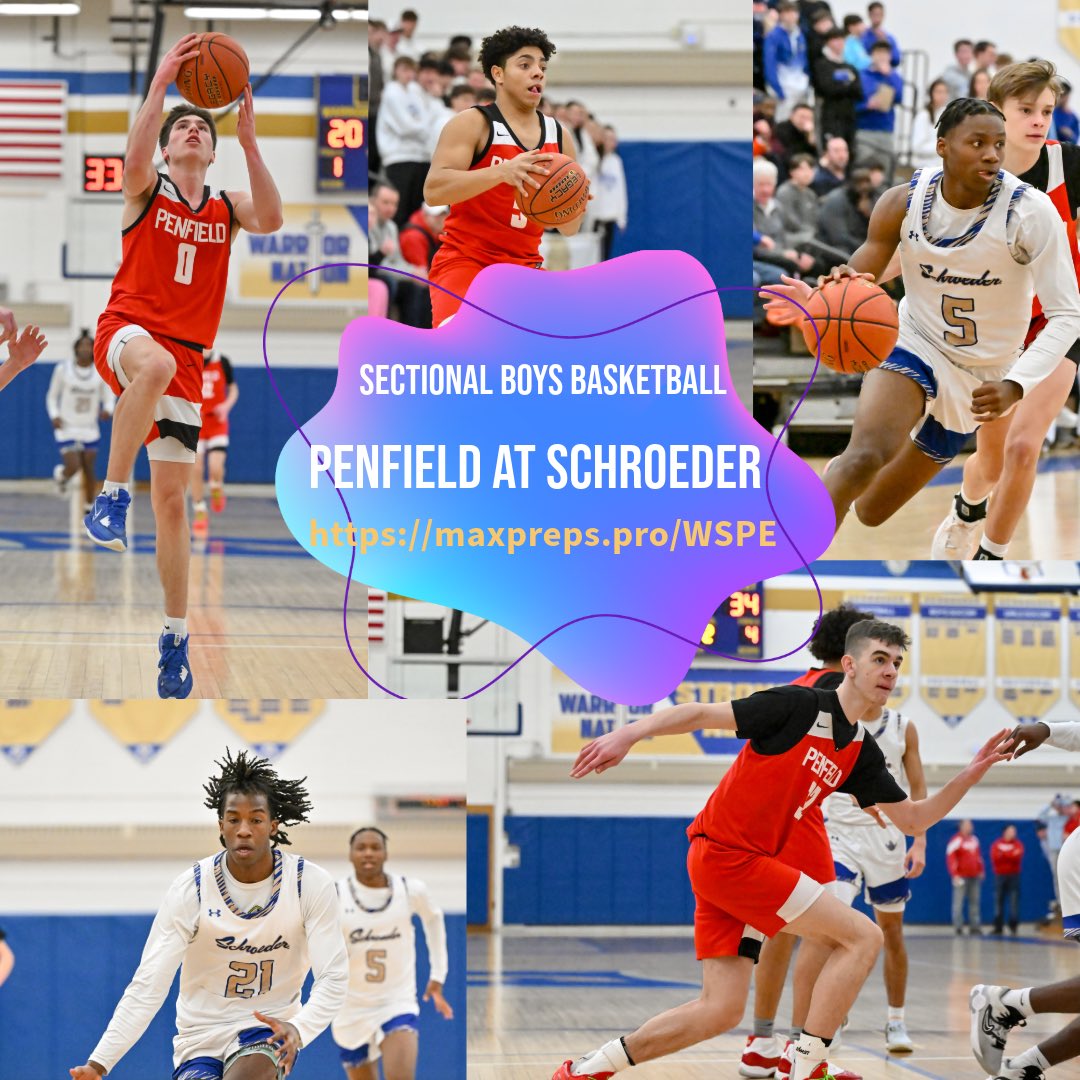 Photos fromSaturday’s nights Class AA Sectional basketball game between <a href="/SchroederSports/">Schroeder Athletics</a> and <a href="/PenfieldBball/">Penfield Boys Basketball</a> 

Click here —>  maxpreps.com/photography/ga…

<a href="/PrimetimeBall_/">Primetime585⭕️</a>  <a href="/PickinSplinters/">Paul Gotham</a>  <a href="/SecVAthletics/">Section V Athletics</a> <a href="/SecVBBasketball/">Section V Boys Basketball</a> <a href="/WebWarriorBball/">Schroeder Boys Basketball</a>