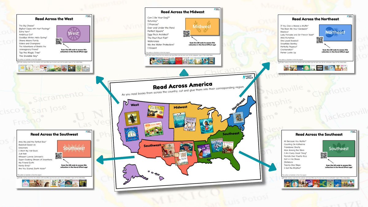Read across the regions for #ReadAcrossAmericaWeek! Our librarians curated lists of picture books related to each region to help guide your road map. Download for FREE to join the read-aloud road trip: buff.ly/3OPqP9l