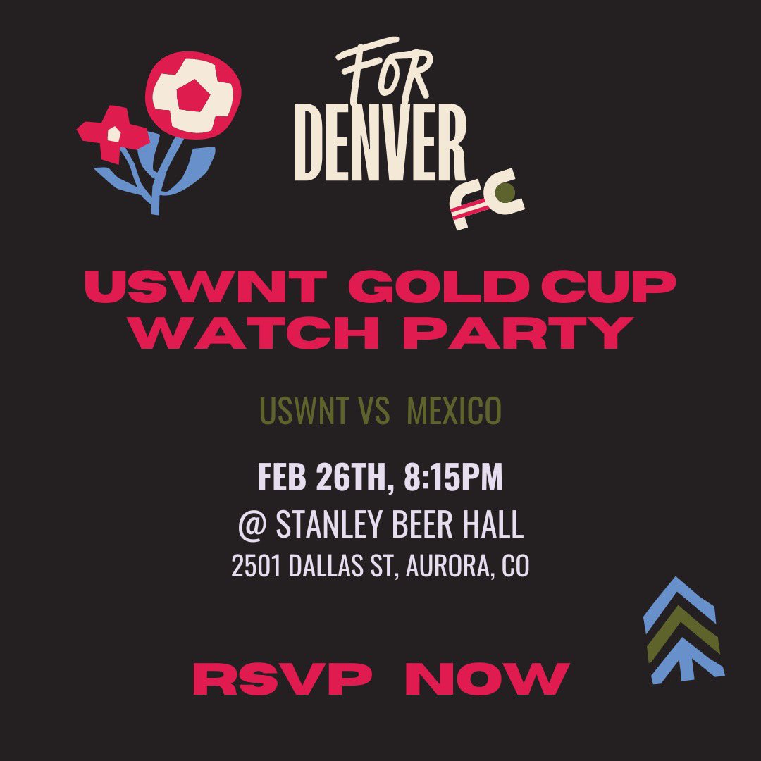 For Denver FC (@fordenverfc) on Twitter photo Aurora, we are coming your way for the first time! Join us Monday night <a href="/stanleybeerhall/">Stanley Beer Hall</a> and support the #USWNT and #NWSL4CO. RSVP ➡️ lu.ma/4sgc6ehz Aurora, we are coming your way for the first time! Join us Monday night <a href="/stanleybeerhall/">Stanley Beer Hall</a> and support the #USWNT and #NWSL4CO. RSVP ➡️ lu.ma/4sgc6ehz