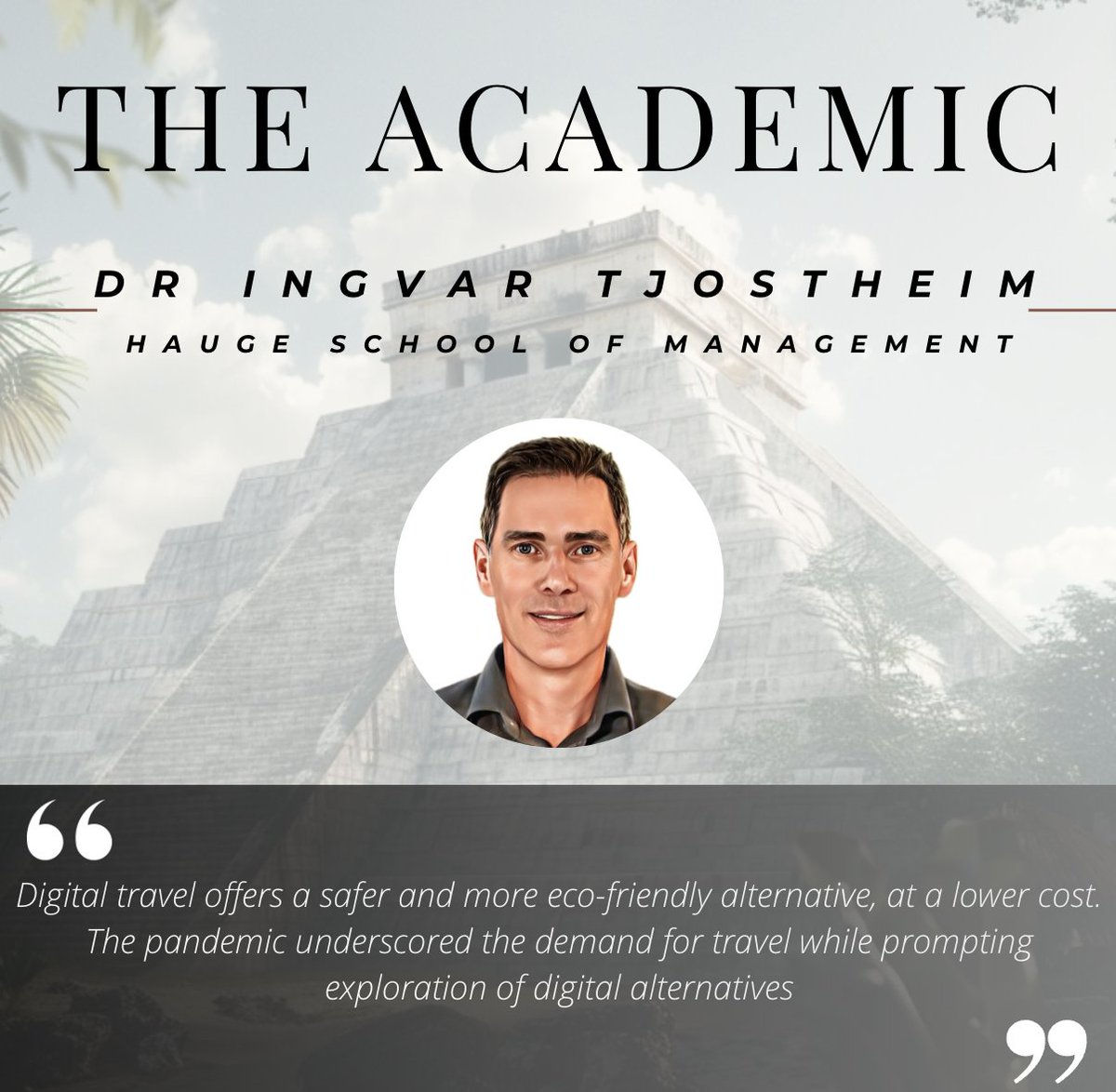 Q&A: Why would you choose to travel digitally, rather than physically?  Dr Ingvar Tjostheim
@umeauniversity @NLAHogskolen

The Article: theacademic.com/is-there-a-mar…

#digitalexperiences #digitaltravel #metaverse #mexico