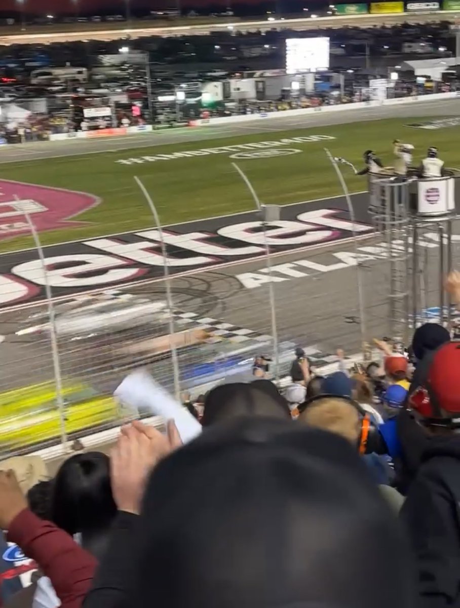 KeithSells21's tweet photo. My view of the finish of the @NASCAR at #AtlantaMotorSpeedway https://t.co/I2s6uprTw3