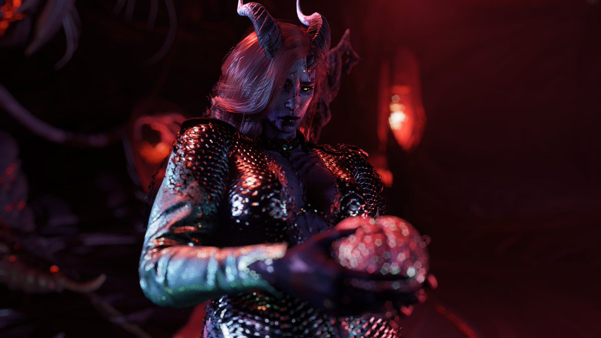cerudinae's tweet photo. GUYS! SOHLA IS IN GAME!
my girl is finally officially an in game tav and she is GORGEOUS. i wanna bite her thighs and smooch her.
be prepared because i am taking LOTS of photos.
thank you @thatspicymango so, so much for letting me get her in early. you are the best <3
#sohla https://t.co/xflys71ELq