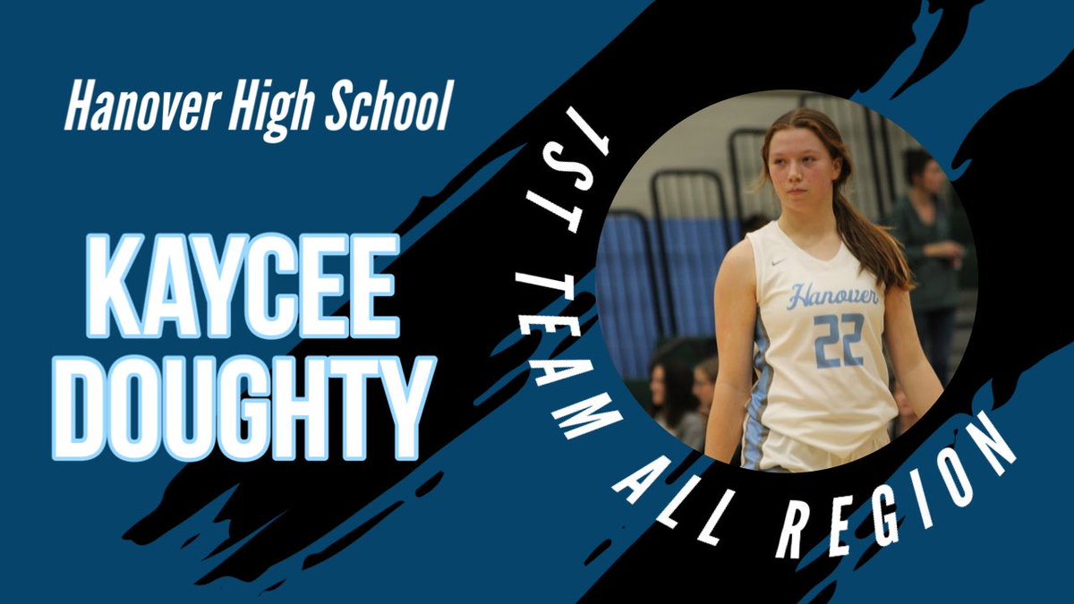 Congratulations to Kaycee Doughty ‘25 <a href="/KayceeDoughty25/">Kaycee Doughty</a> for being selected 1st Team All Region. Kaycee averaged 13.3 points per game and 12 rebounds per game this season.