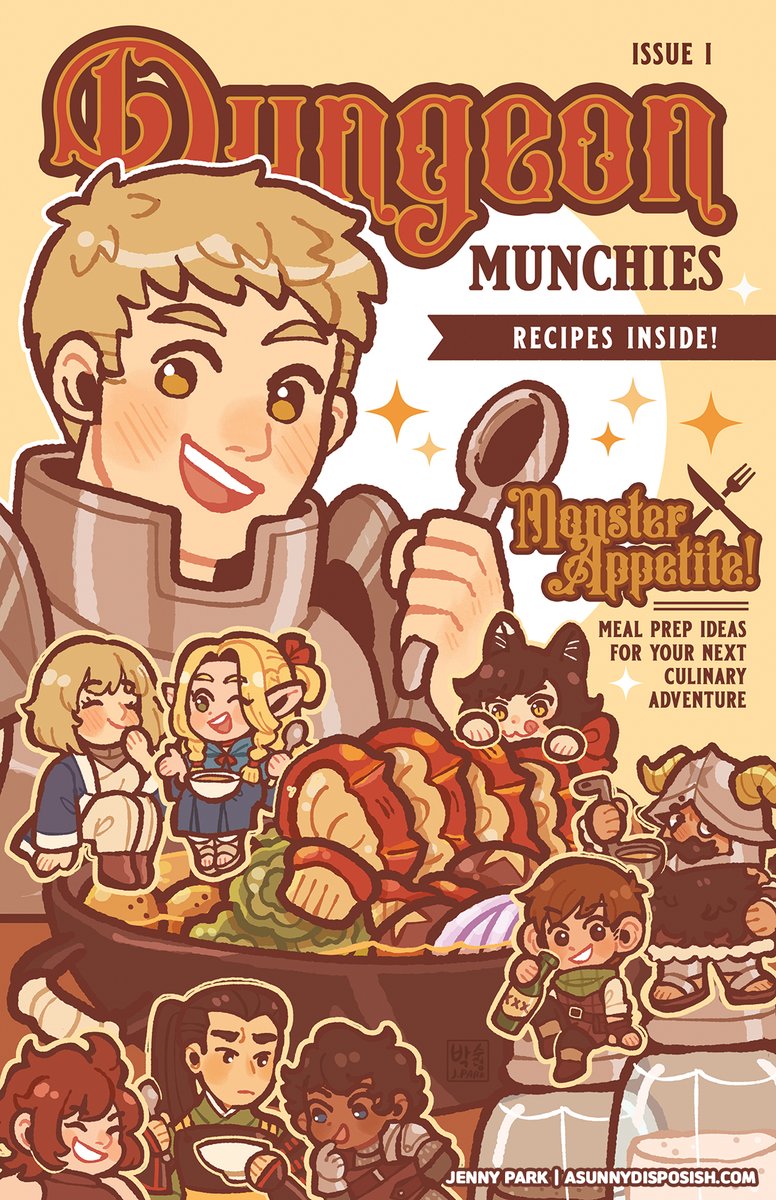 New issue of Dungeon Munchies, featuring an exclusive interview with Chef Senshi! 🐲🍴 

#던전밥 #ダンジョン飯 #dungeonmeshi