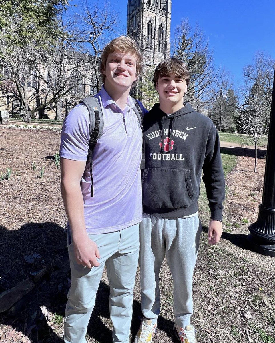 Joe Evans (@coachjevans12) on Twitter photo 2024 <a href="/SouthMeckSabres/">South Meck Football</a> LB <a href="/Jack_williams06/">Jack</a> on his visit to <a href="/SewaneeTigers/">Sewanee Athletics</a> and ran into current Tiger and former Sabre <a href="/benjitidwell/">Benji</a>
#THESTANDARD 2024 <a href="/SouthMeckSabres/">South Meck Football</a> LB <a href="/Jack_williams06/">Jack</a> on his visit to <a href="/SewaneeTigers/">Sewanee Athletics</a> and ran into current Tiger and former Sabre <a href="/benjitidwell/">Benji</a>
#THESTANDARD