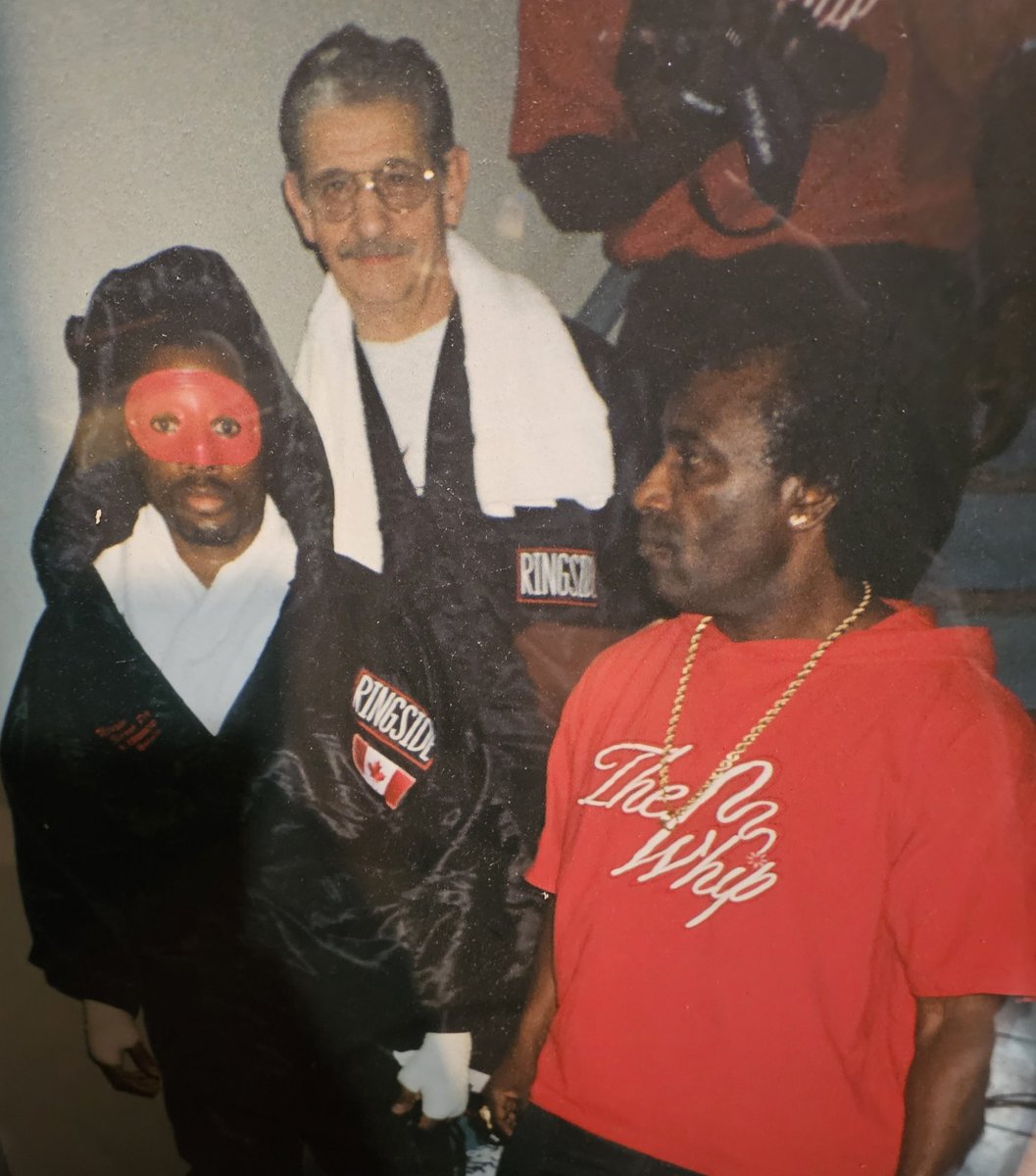 3 years ago today you left us pop's R.I.P 🙏🏿❤️ This was one of your favorite pics with you and Popa ##JoeHajnalSr walking me into championship title fight @royalyorkhotel 1998 #boxing