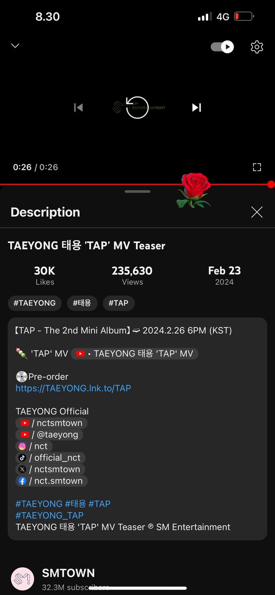 TAEYONG 태용 'TAP' MV TEASER 
🔗: youtu.be/ntb0BBhDUgU?si…

Streaming tag : everyone who loves TAEYONG

#TY_TAP_MVTEASER
#TAEYONG_TAP