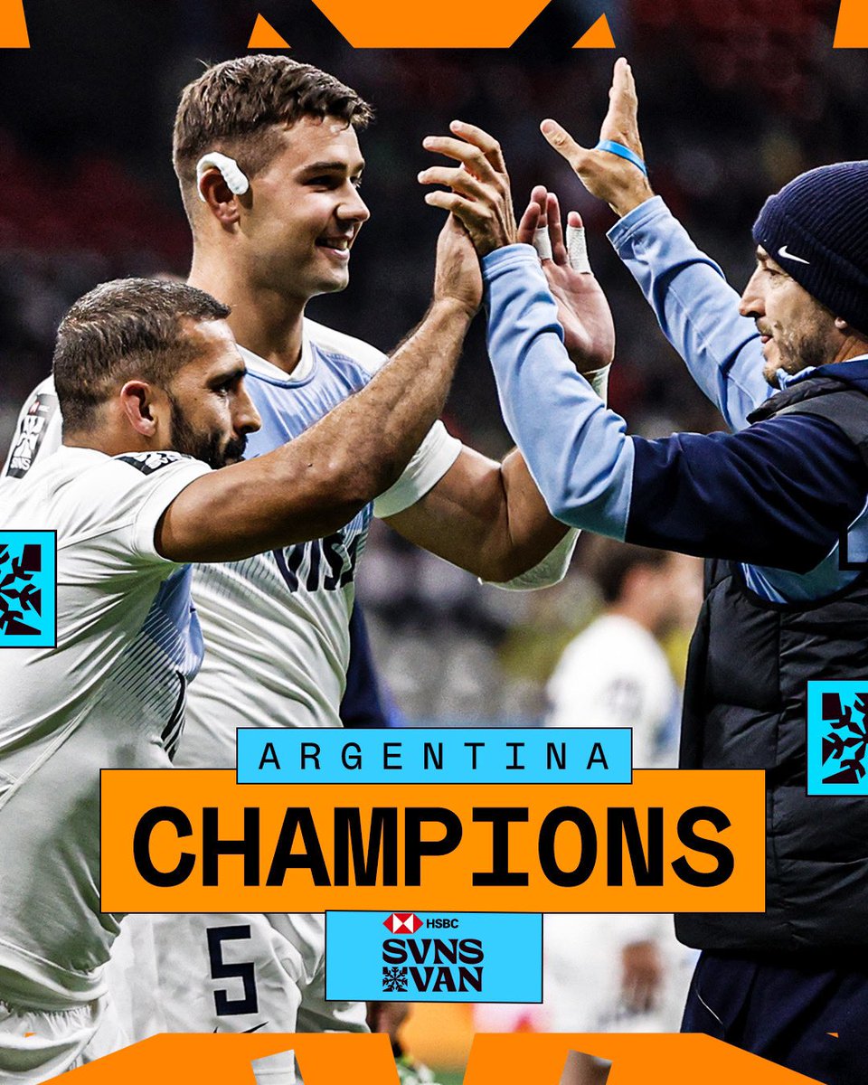 History is made! 🇦🇷 @lospumas7arg are Champions in Vancouver for the third time in a row! 🏆 #HSBCSVNS | #HSBCSVNSVAN