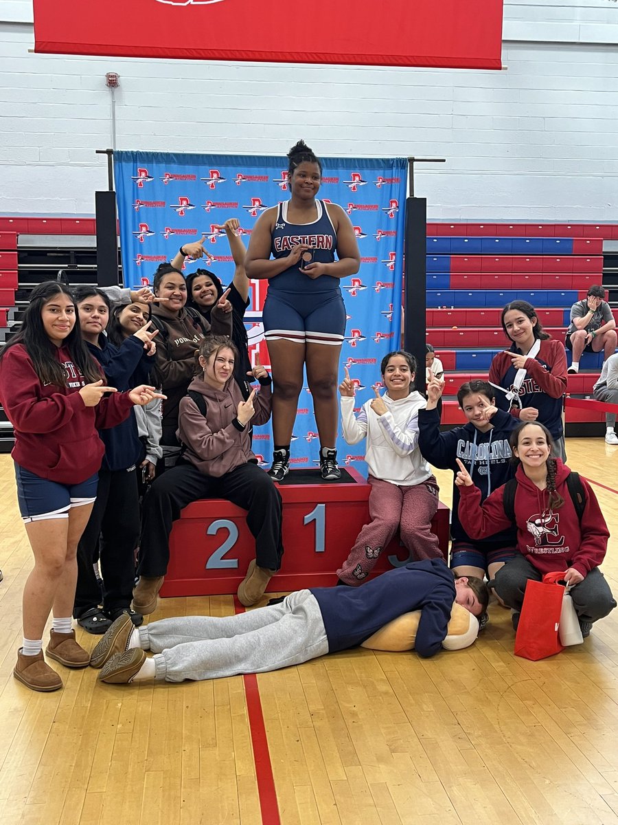 Congratulations to Autumn Thame-Knox for finishing 3rd in the girls region tournament and punching her ticket to the state tournament in AC!
All the girls wrestled their hearts out today! We are so proud of the progress they’ve all made and the family they’ve become this year!