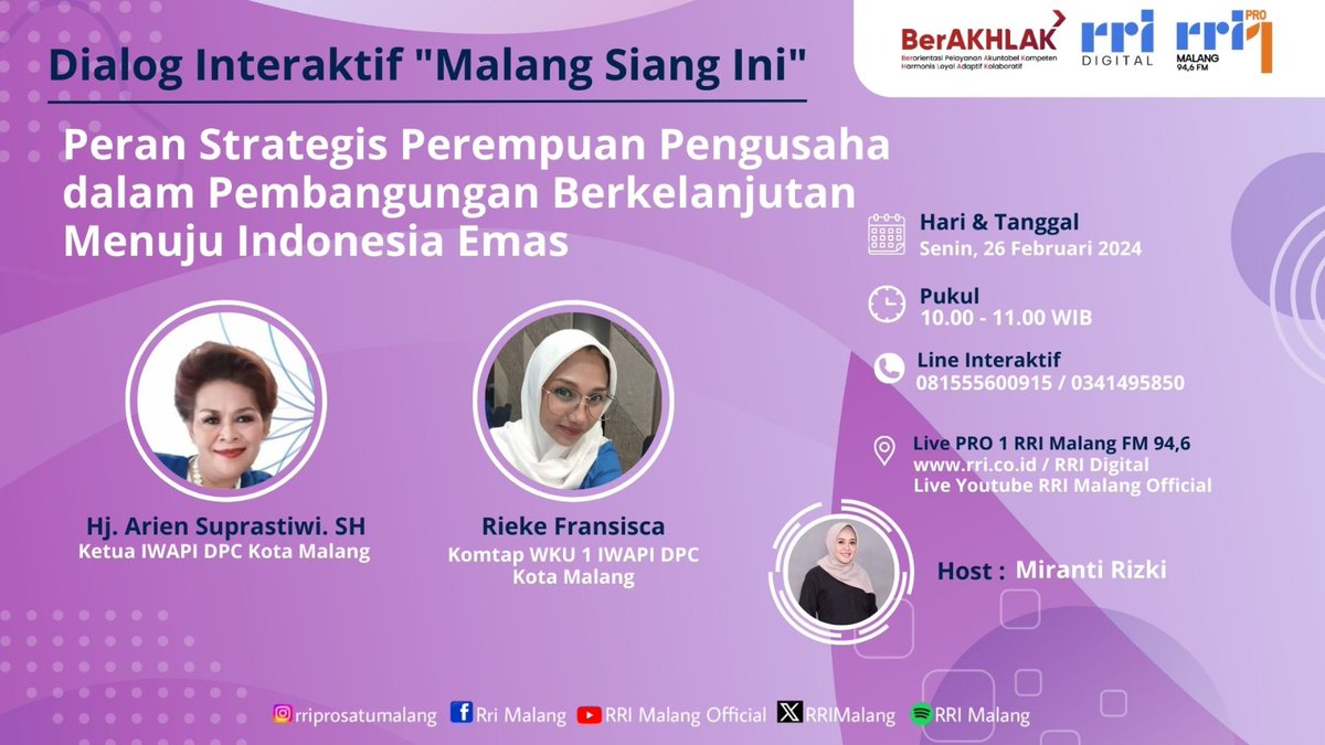 RRIMalang's tweet photo. RRI PRO 1 Malang
#rri
#rrimalang
#rripro1
#rripro1malang
#rriprosatu
#rriprosatumalang
#radio
#radiorepublikindonesia https://t.co/SChtnvPzEw