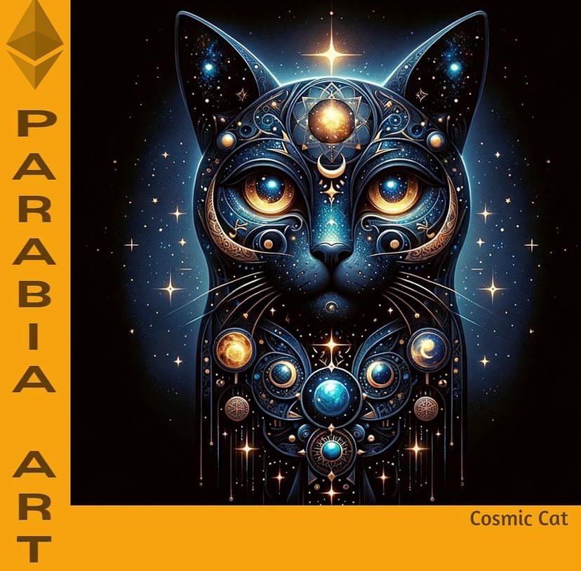 Cosmic Cat , #catlovers #cat #cats #artwork