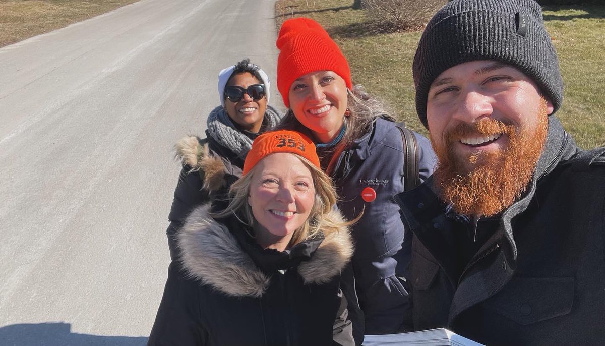 ChrisBorgia8's tweet photo. After a windy but sunny day of canvassing in historic downtown Bowmanville, we warmed up with some treats from Roam Coffee. Thanks Natalie for the warm hospitality! https://t.co/ha35VQ5go2
