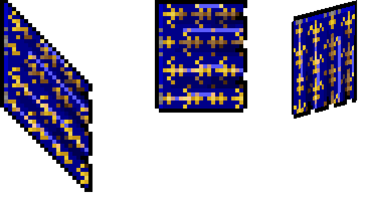 Got a nice surprise while working on Ultima VII this weekend - un-slanting wall hangings shows that they have a lovely recognizable pattern!

Left:  Original
Middle: Un-Slanted
Right:  Applied to 3D Texture

#UltimaVII #U7Revisited