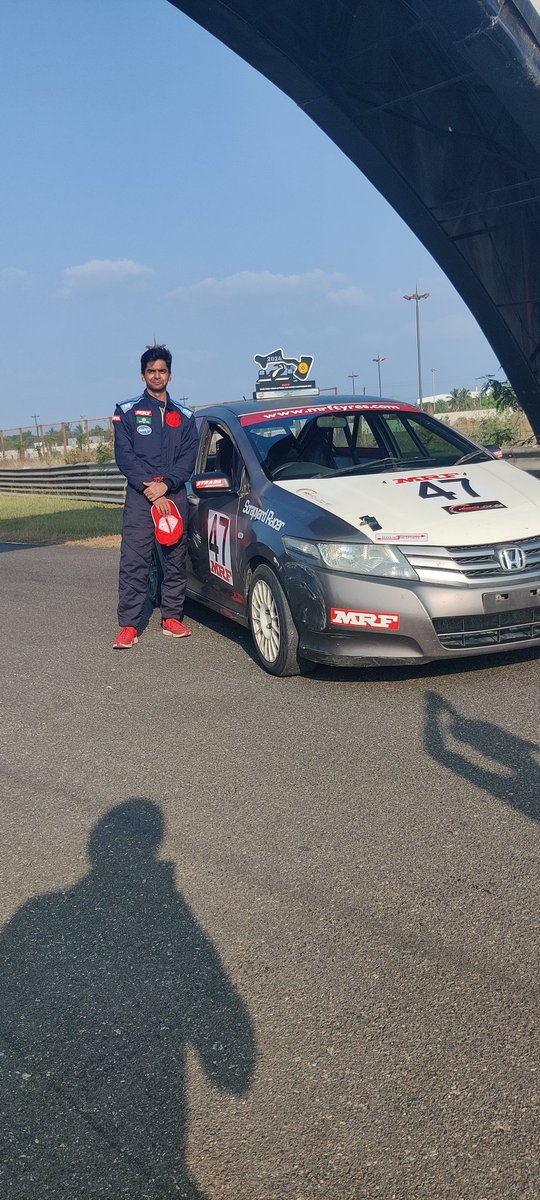 Another round another crown. With two back to back weekends of racing the hands are full of trophies!!!! Wishing our youngest racer of the grid, all the very best for the national championship title.
 @fmsci @PowerDrift @SirishChandran @autocarindiamag #mrfracing