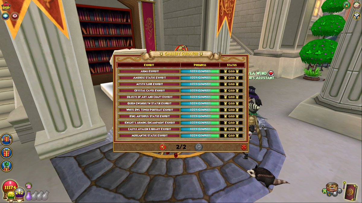 PluckyChickens's tweet image. 🥇MUSEUM COMPLETE🥇

Our Chickens met up one last time for the Avalon Museum grind and we OFFICALLY finished it! All exhibits are at 100% and on GOLD! 

Thanks to all #PluckyChickenGuild members for helping out throughout all the sessions! 

Here's to the next Gallery!
@Wizard101