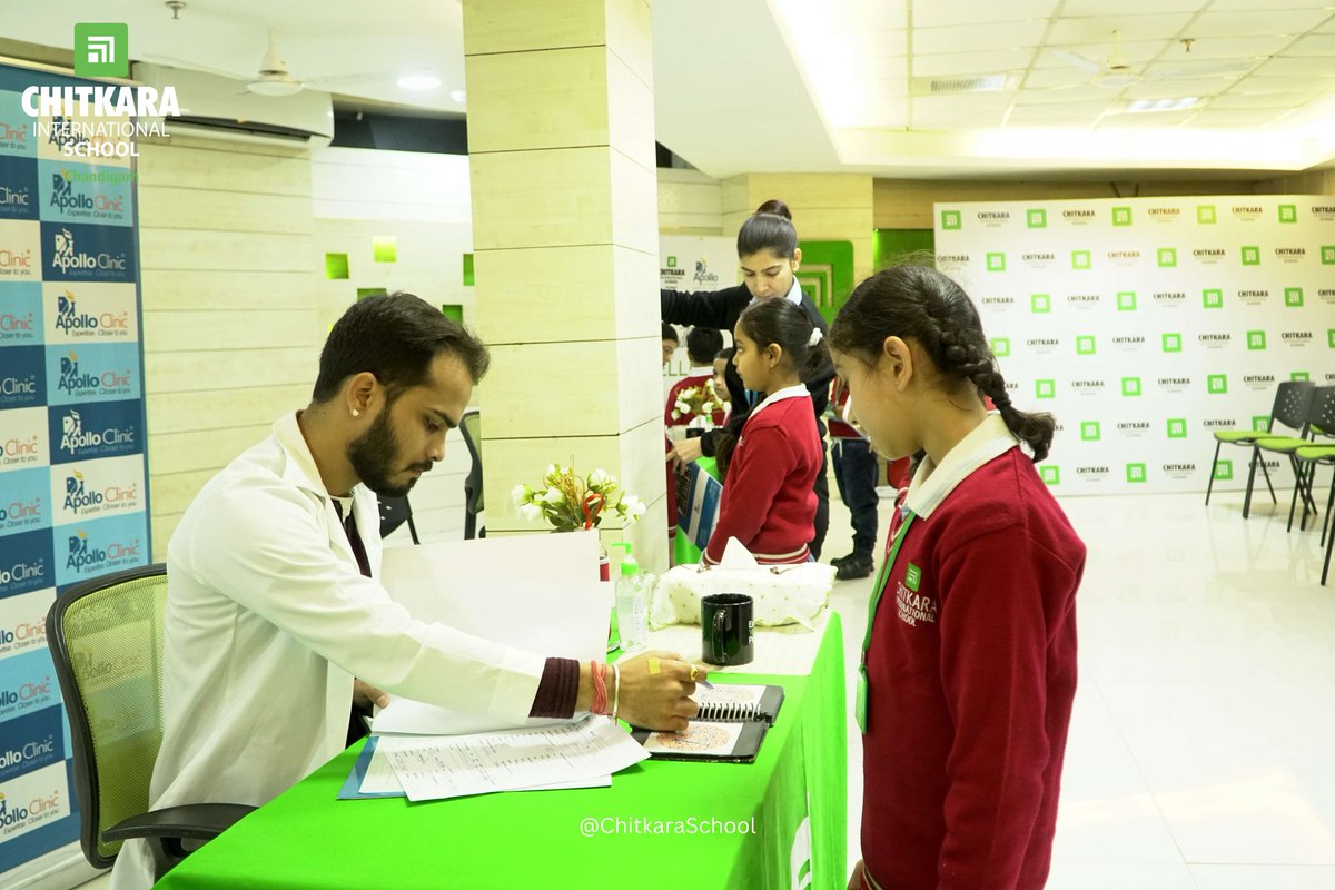 chitkara_school's tweet photo. Chitkara International School, in collaboration with Apollo Clinic cum City Hospital, Sector 8C, Chandigarh, proudly presents an enlightening and engaging "Pediatrics and Eye Camp

-
#CIS #healthcamp #kidsHealth #CheckupCamp #EyeCheckup #healthylife https://t.co/yVeDv3Yjgh