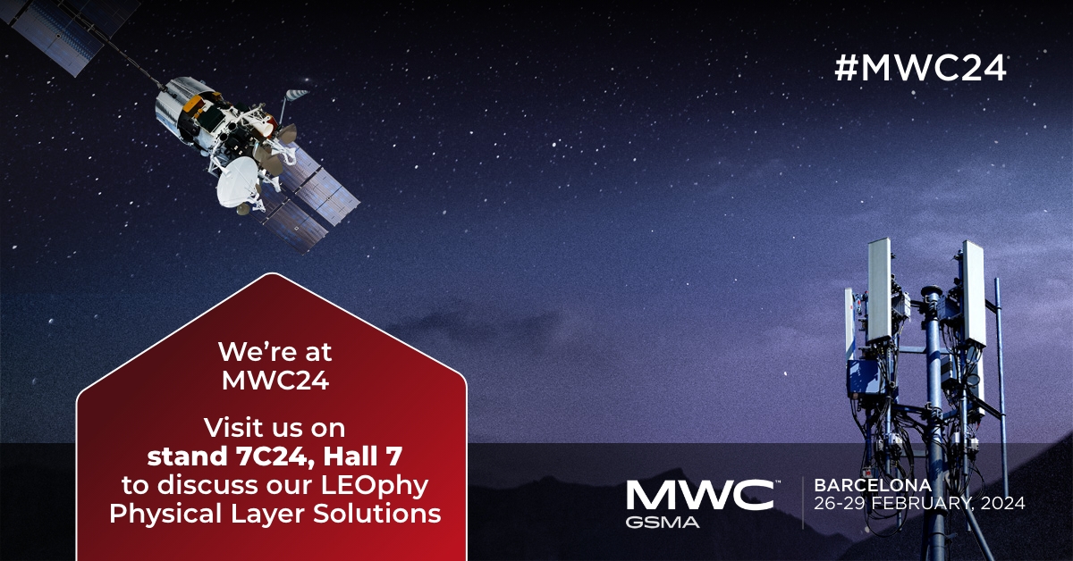 We're looking forward to seeing you in Barcelona today at MWC.

Come and speak to us at stand 7C24 in Hall 7!

Let's talk about how our market leading 5G physical layer solutions can improve spectral efficiency.

#MWC #LEOphy #LowLatency #Satellite #5G
