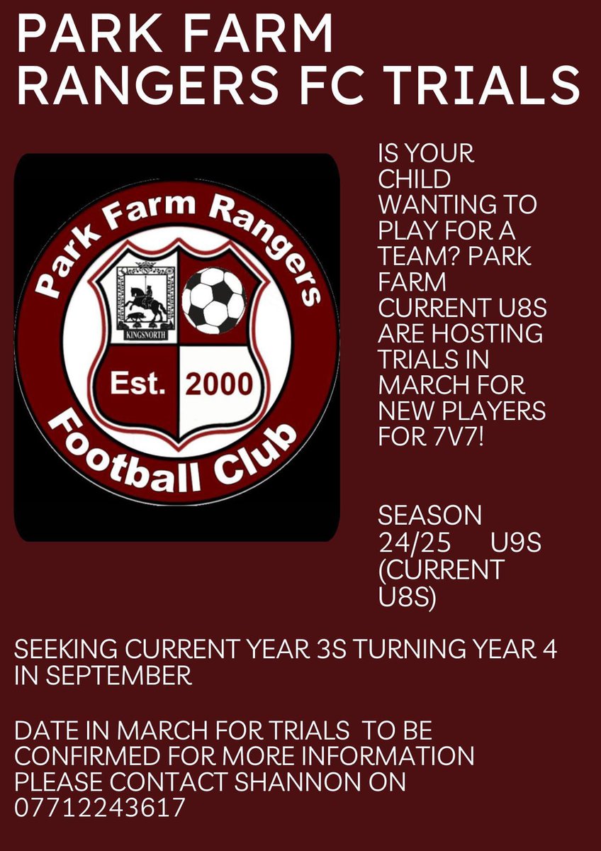 Park Farm Rangers FC (@pfrfcofficial) on Twitter photo 