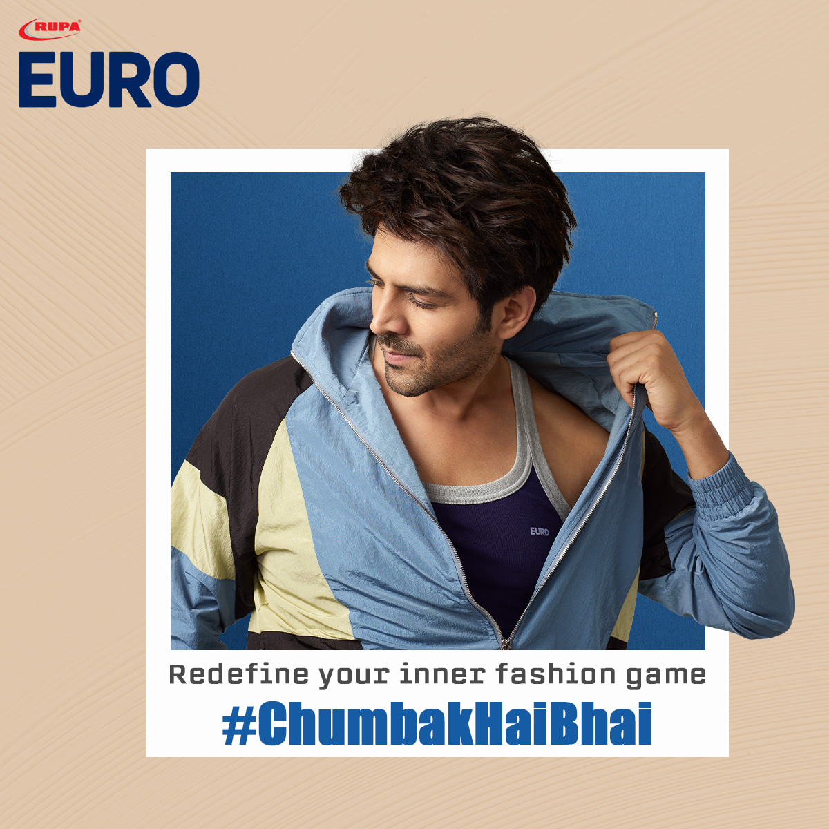 Complete your look with Euro's finishing touches – from sleek accessories to statement-making innerwear. It's the little details that make all the difference. #FinishingTouches #EuroFashionlnners #RupaEuro #Fashion #KartikAaryan #ChumbakHaiBhai