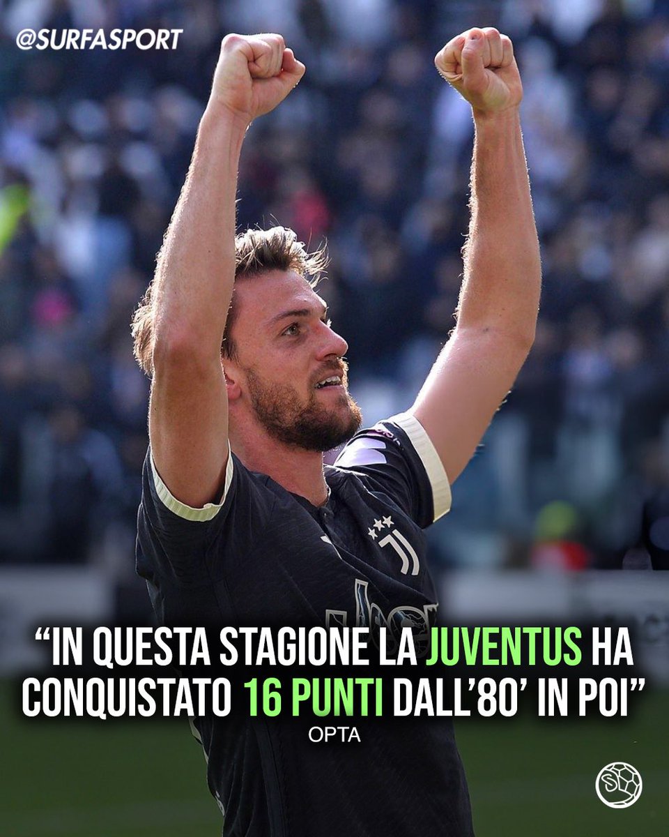 🇮🇹 #OPTA 'JUVE: 16 PUNTI DOPO L'80'' 🚨 Opta ha riportato questa statistica interessante riguardante la #Juventus 💥 I #bianconeri, durante questa stagione, hanno totalizzato 16 punti dopo l'80' di gioco 😱