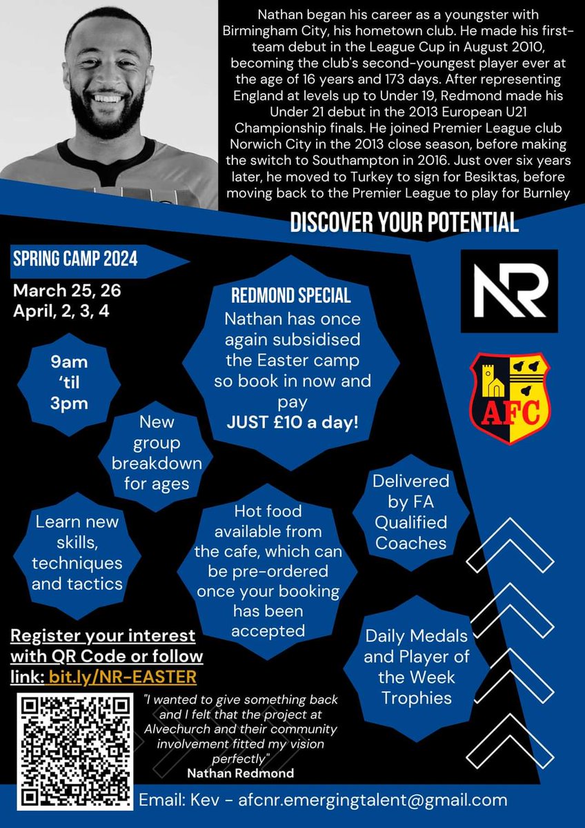 The Charlie Fogarty Foundation (@thecfogartyf) on Twitter photo Four weeks before <a href="/Alvechurch1st/">Alvechurch FC</a>, embark on another instalment of the NR ETC Easter Camp.
Follow the link to reserve your space. This will sell out quickly
bit.ly/NR-EASTER Four weeks before <a href="/Alvechurch1st/">Alvechurch FC</a>, embark on another instalment of the NR ETC Easter Camp.
Follow the link to reserve your space. This will sell out quickly
bit.ly/NR-EASTER
