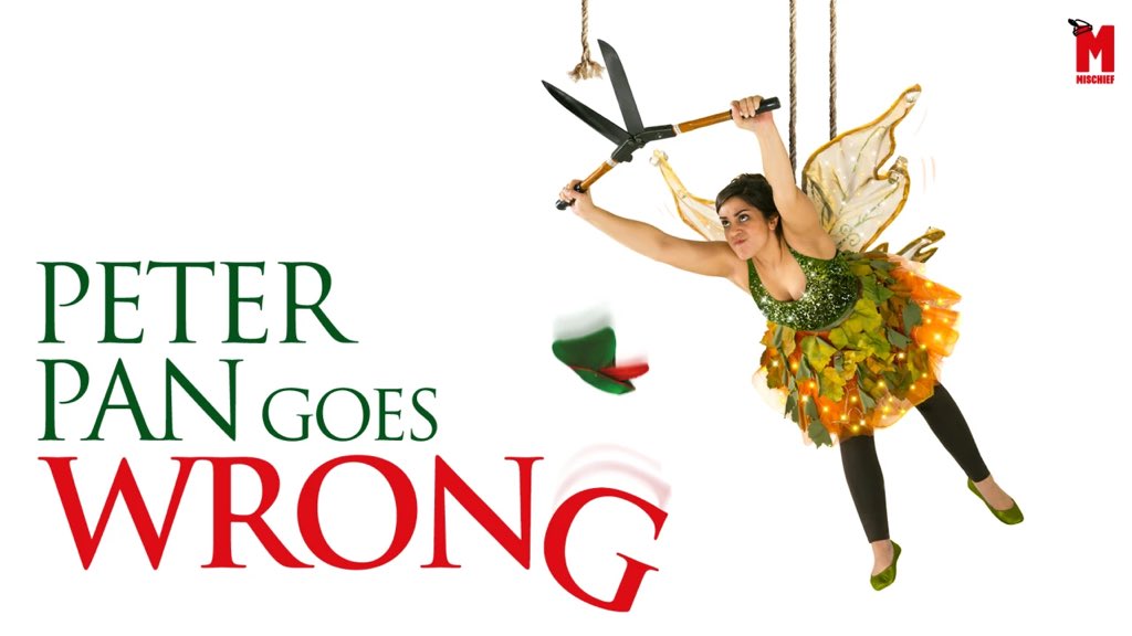 scotsuktheatre's tweet photo. #PeterPanGoesWrong at @edinplayhouse 27th Feb to 2nd March. @mischiefcomedy are back on stage, battling technical hitches, flying mishaps and cast disputes as they attempt to present J.M Barrie’s much-loved tale. But will they ever make it to #Neverland? #WhatsOn #Theatre #Farce https://t.co/Ht2zj5emIW