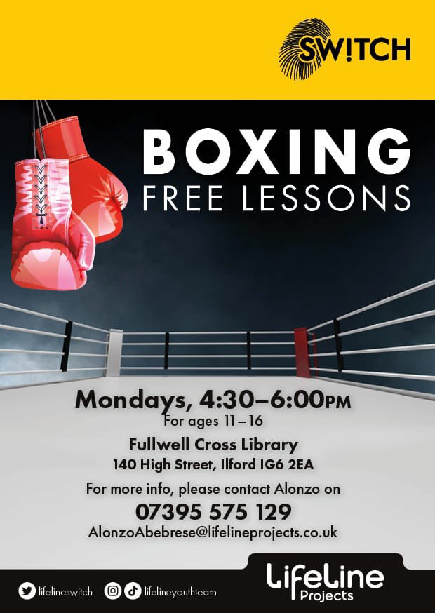 We also have #boxing this afternoon in #Barkingside for 11-16 year olds🥊 #redbridge