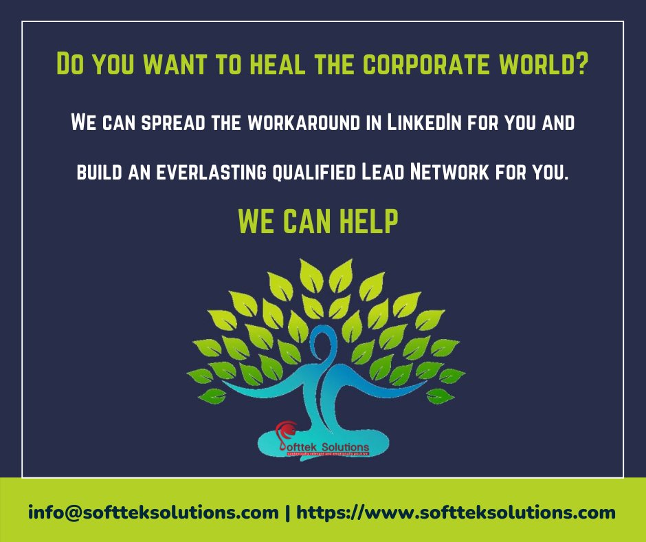 SofttekSolutio1's tweet photo. Do you want to heal the corporate world? We are particularly passionate about the healing and wellness world and want to promote yoga, yogic knowledge, astrology, meditation, and other healing services.
 Contact us: +1 520-395-7714
Visit our website: https://t.co/KMOzSaCowv https://t.co/Gos1lzp02g