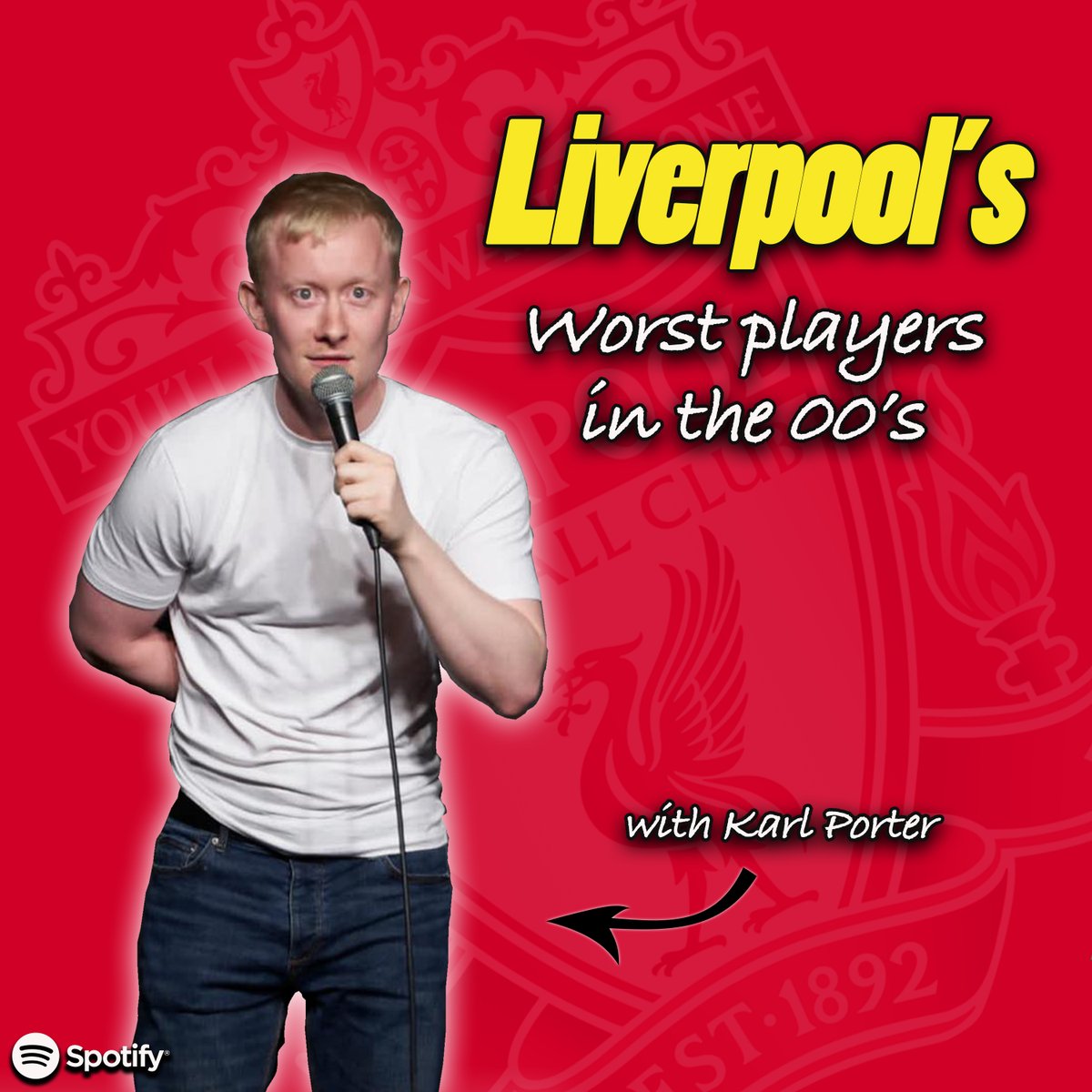 TeamofourLives's tweet photo. 🚨NEW PODCAST🚨

The Worst Liverpool Transfers of the 00's with viral sensation &amp; Comedian Karl Porter.

Good lord did Liverpool have some random players in the 00's...

Listen Now:
https://t.co/ogYCP1Ndpx

#LiverpoolFC #football #podcast https://t.co/qNOlyARWPo