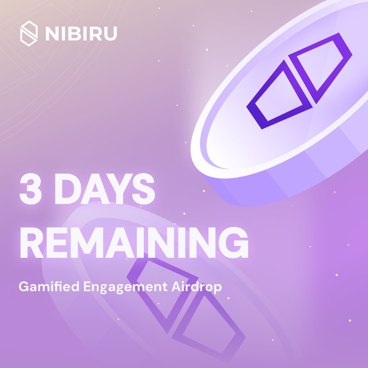 Nibi Army, there are only 3 days left in the Gamified Engagement Airdrop! Remember, every post you engage with counts. 💜 nibiru.fi/airdrops